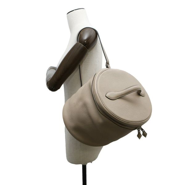 エルメス ハンドバッグ インターシティ ベージュ/シルバー金具 トリヨンクレマンス □D刻印 ショルダーバッグ