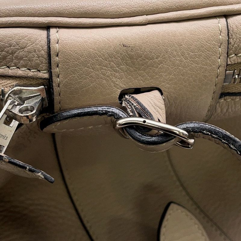 エルメス ハンドバッグ インターシティ ベージュ/シルバー金具 トリヨンクレマンス □D刻印 ショルダーバッグ