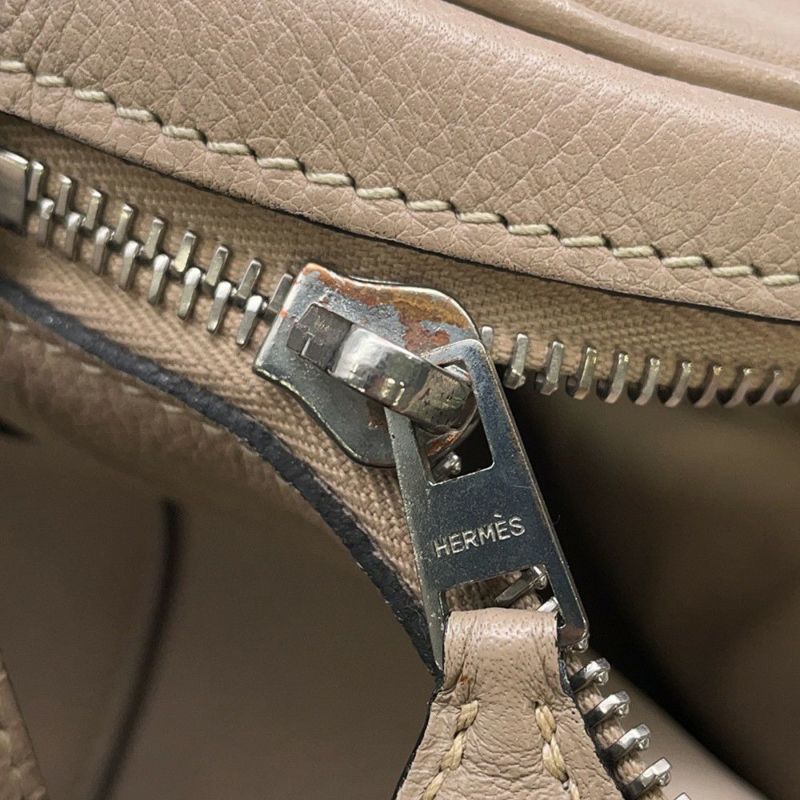 エルメス ハンドバッグ インターシティ ベージュ/シルバー金具 トリヨンクレマンス □D刻印 ショルダーバッグ