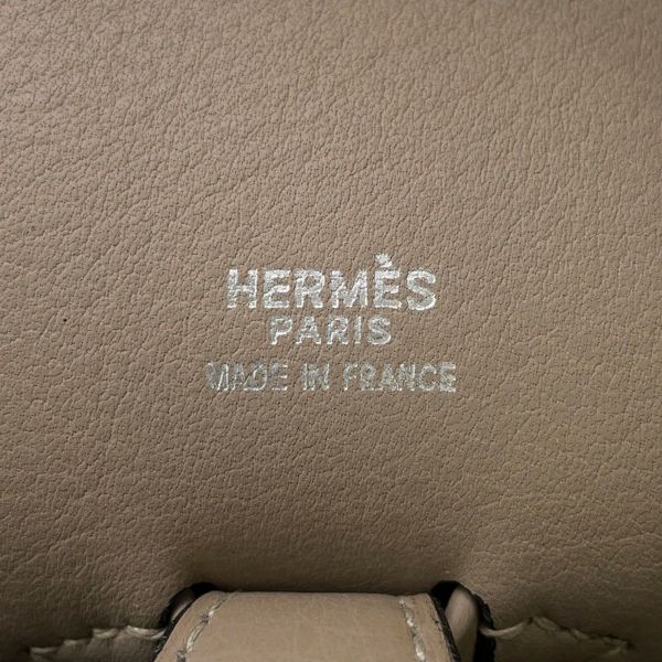 エルメス ハンドバッグ インターシティ ベージュ/シルバー金具 トリヨンクレマンス □D刻印 ショルダーバッグ