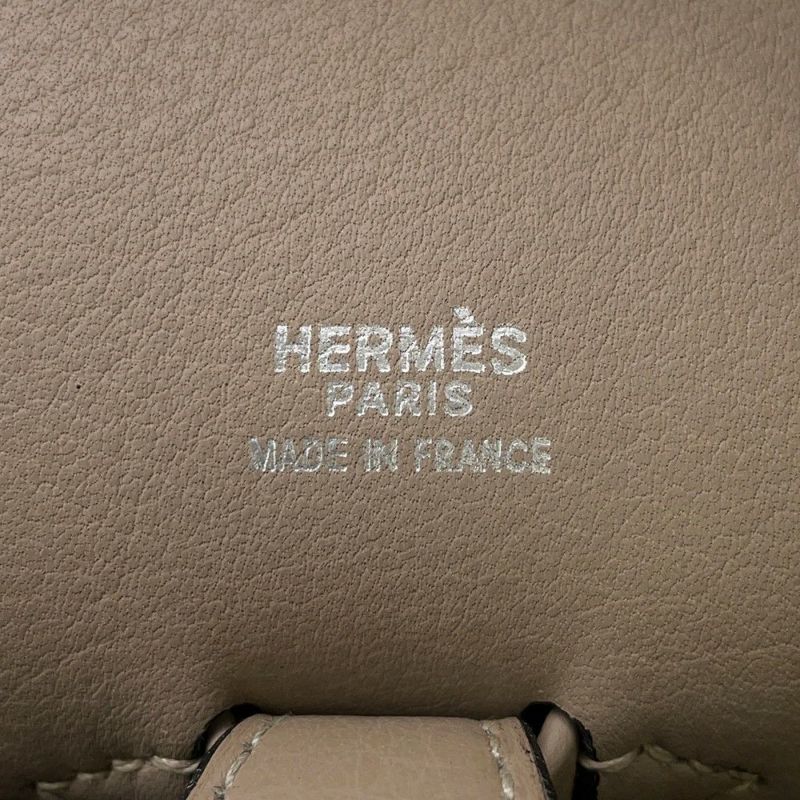 エルメス ハンドバッグ インターシティ ベージュ/シルバー金具 トリヨンクレマンス □D刻印 ショルダーバッグ