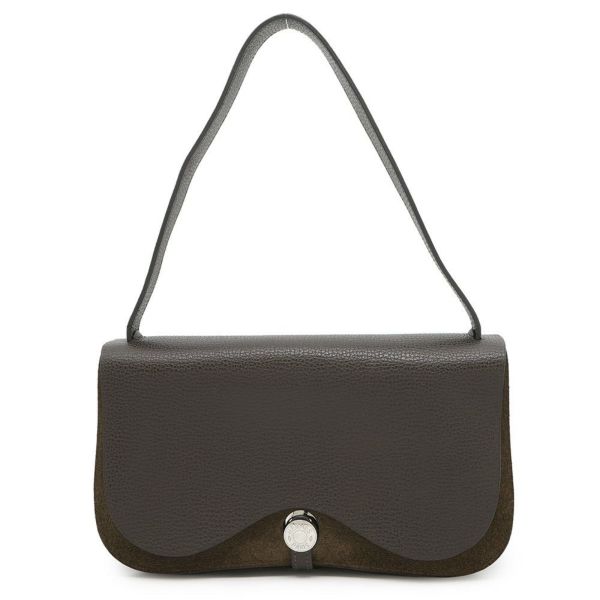 エルメス ショルダーバッグ サック・コロラドPM ハバナ/シルバー金具 トワルオフィシエ/ヴァッシュリエージュ □I刻印