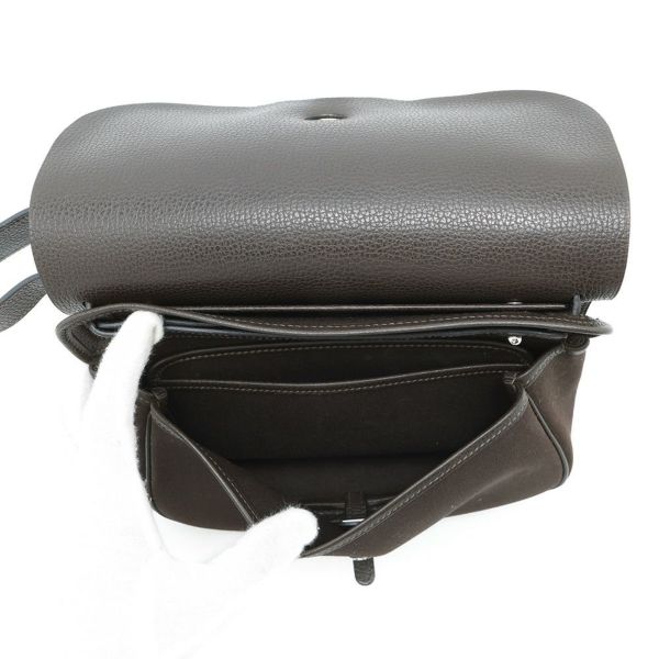 エルメス ショルダーバッグ サック・コロラドPM ハバナ/シルバー金具 トワルオフィシエ/ヴァッシュリエージュ □I刻印