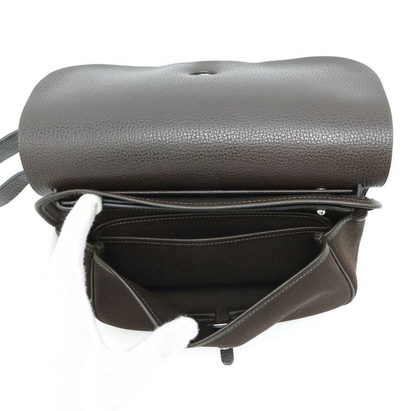 エルメス ショルダーバッグ サック・コロラドPM ハバナ/シルバー金具 トワルオフィシエ/ヴァッシュリエージュ □I刻印