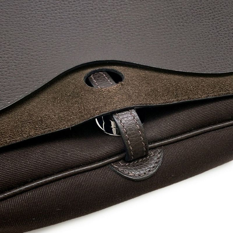 エルメス ショルダーバッグ サック・コロラドPM ハバナ/シルバー金具 トワルオフィシエ/ヴァッシュリエージュ □I刻印