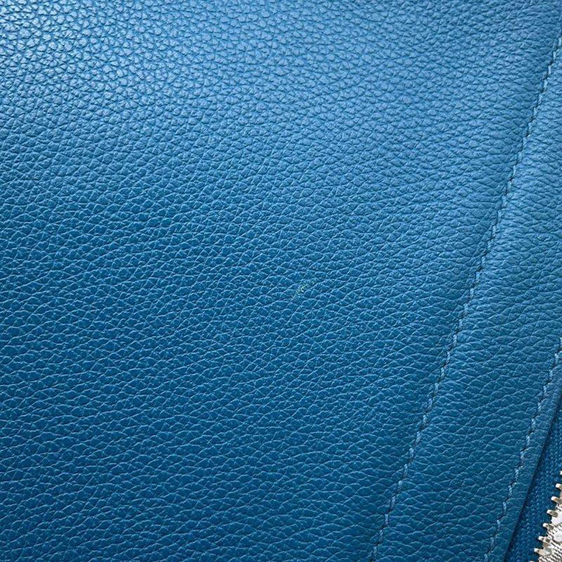 エルメス クラッチバッグ ブルードガリス/シルバー金具 エバーカラー □Q刻印 HERMES バッグ メンズ