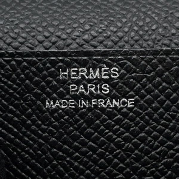 エルメス 長財布 ベアンスフレ ブラック/モノクローム金具 エプソン B刻印 HERMES 財布 黒