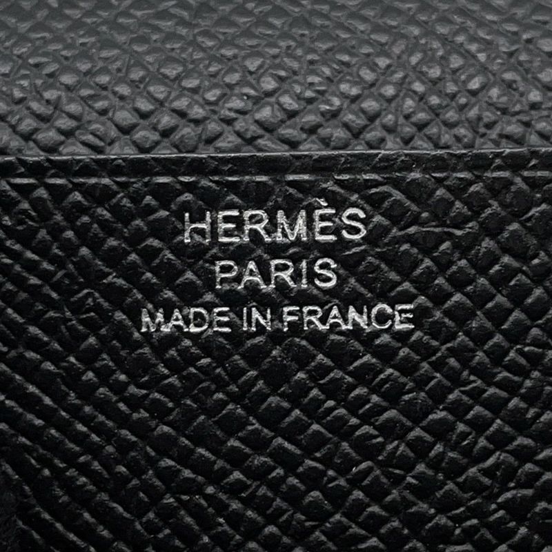 エルメス 長財布 ベアンスフレ ブラック/モノクローム金具 エプソン B刻印 HERMES 財布 黒
