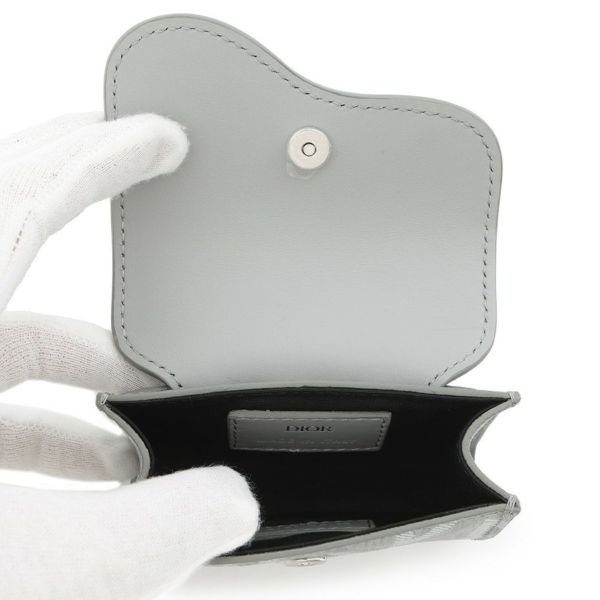 クリスチャン・ディオール ポーチ CDダイヤモンド サドル レザー PVC Christian Dior カードケース