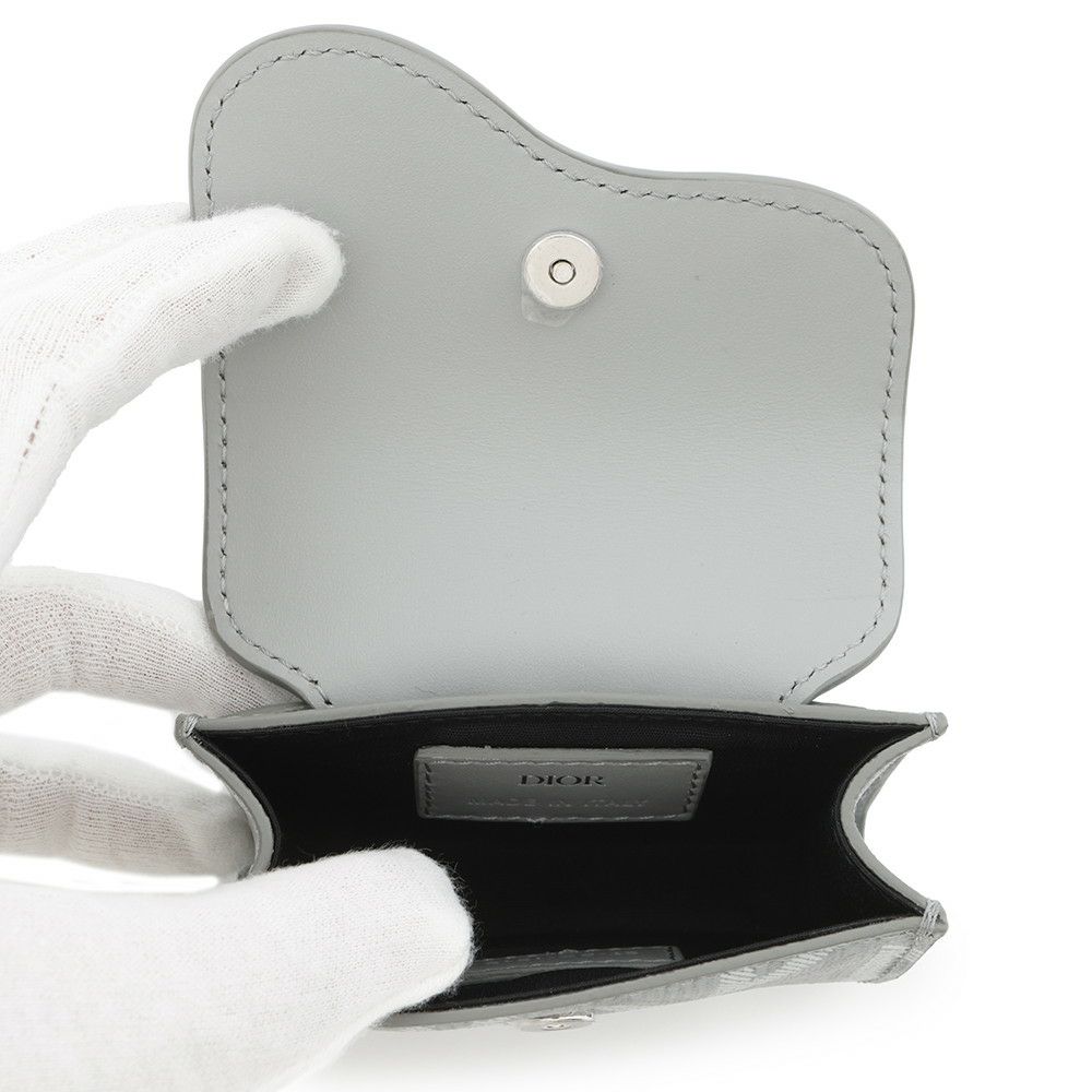 クリスチャン・ディオール ポーチ CDダイヤモンド サドル レザー PVC Christian Dior カードケース