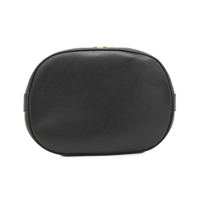 シャネル ショルダーバッグ トリプルココマーク キャビアスキン CHANEL 黒