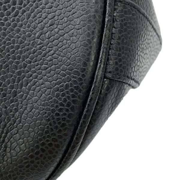 シャネル ショルダーバッグ トリプルココマーク キャビアスキン CHANEL 黒