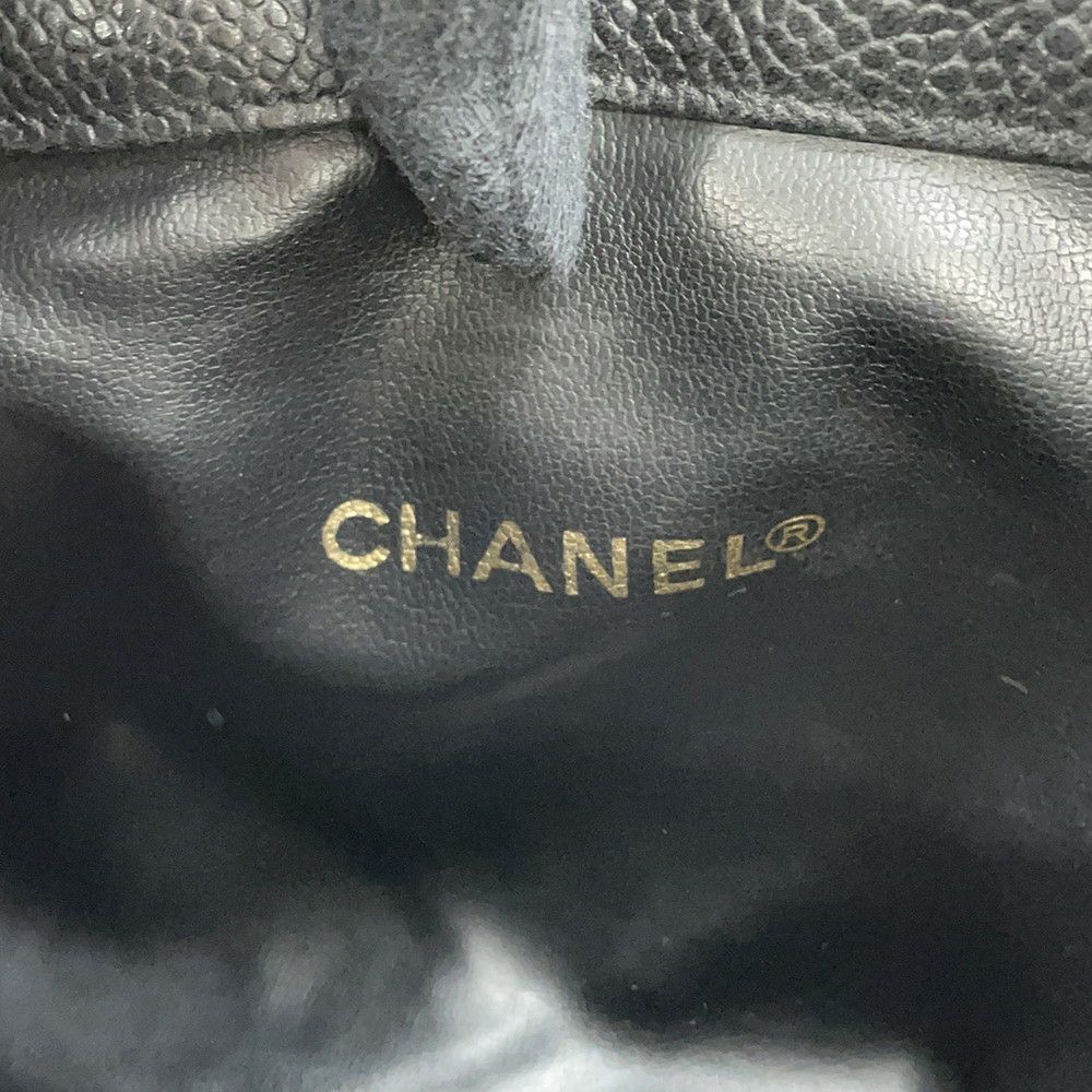 シャネル ショルダーバッグ トリプルココマーク キャビアスキン CHANEL 黒