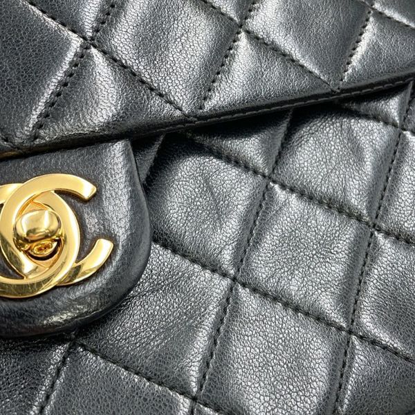 シャネル チェーンショルダーバッグ マトラッセ20 ココマーク ミニ ラムスキン A01163 CHANEL シングルチェーン 黒