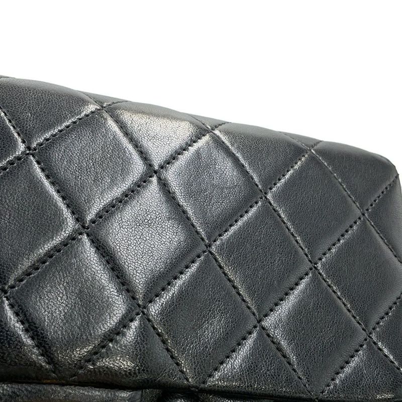 シャネル チェーンショルダーバッグ マトラッセ20 ココマーク ミニ ラムスキン A01163 CHANEL シングルチェーン 黒