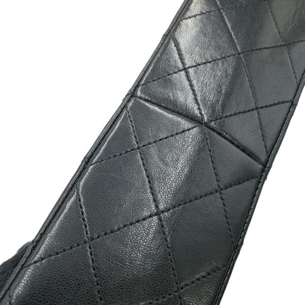 シャネル チェーンショルダーバッグ マトラッセ20 ココマーク ミニ ラムスキン A01163 CHANEL シングルチェーン 黒