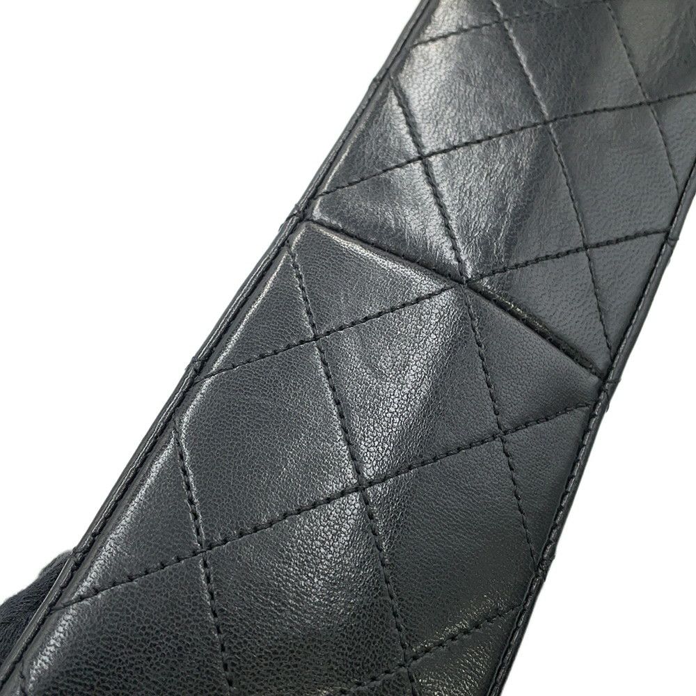 シャネル チェーンショルダーバッグ マトラッセ20 ココマーク ミニ ラムスキン A01163 CHANEL シングルチェーン 黒