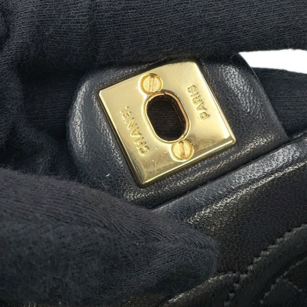 シャネル チェーンショルダーバッグ マトラッセ20 ココマーク ミニ ラムスキン A01163 CHANEL シングルチェーン 黒