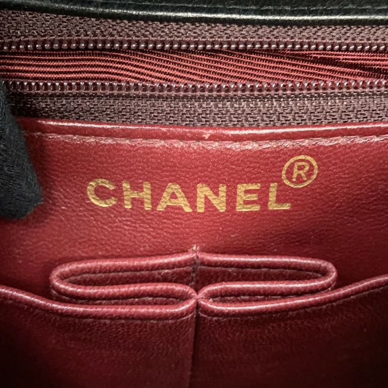 シャネル チェーンショルダーバッグ マトラッセ20 ココマーク ミニ ラムスキン A01163 CHANEL シングルチェーン 黒