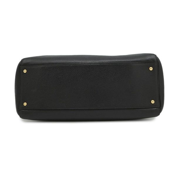 シャネル チェーントートバッグ ココマーク キャビアスキン CHANEL 黒