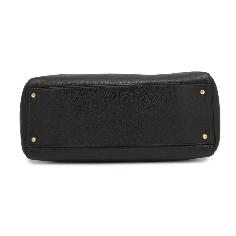 シャネル チェーントートバッグ ココマーク キャビアスキン CHANEL 黒