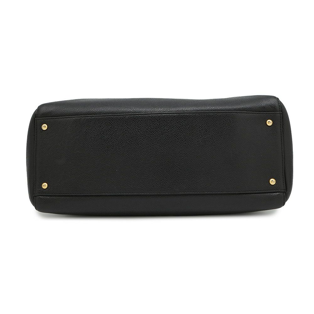 シャネル チェーントートバッグ ココマーク キャビアスキン CHANEL 黒