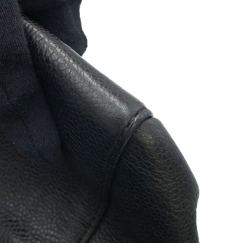 シャネル チェーントートバッグ ココマーク キャビアスキン CHANEL 黒