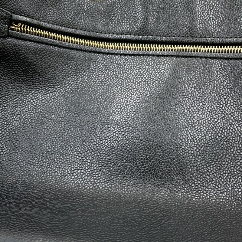 シャネル チェーントートバッグ ココマーク キャビアスキン CHANEL 黒