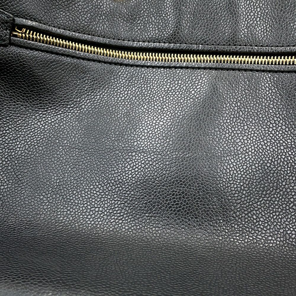シャネル チェーントートバッグ ココマーク キャビアスキン CHANEL 黒