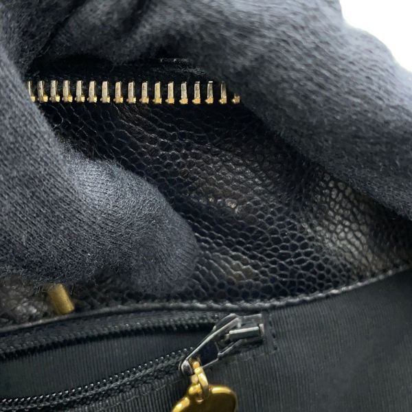 シャネル チェーントートバッグ ココマーク キャビアスキン CHANEL 黒