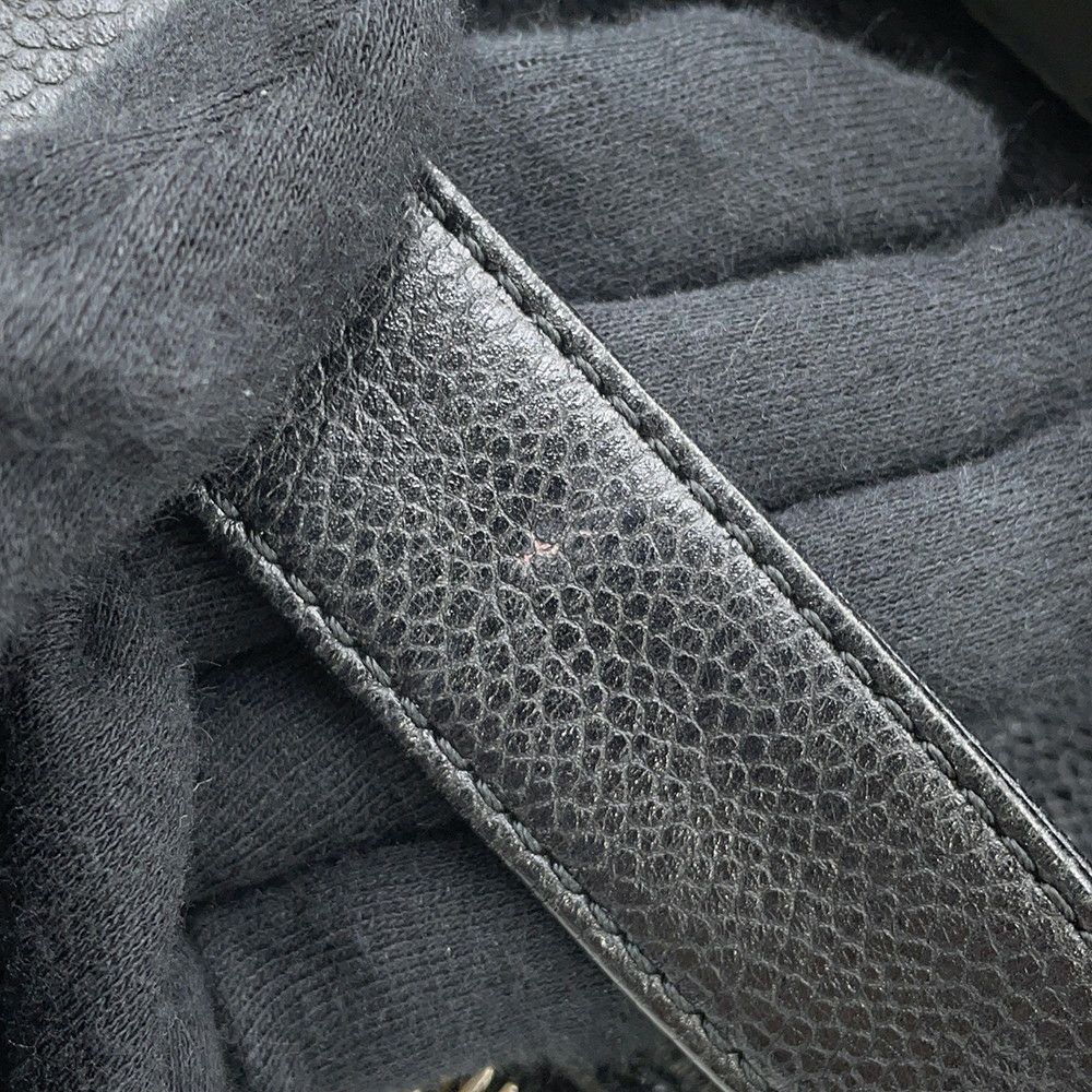 シャネル チェーントートバッグ ココマーク キャビアスキン CHANEL 黒