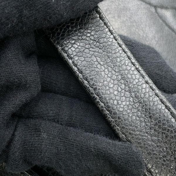 シャネル チェーントートバッグ ココマーク キャビアスキン CHANEL 黒