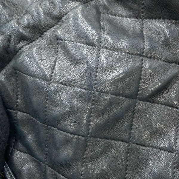 シャネル チェーンショルダーバッグ マトラッセ ココマーク 巾着バッグ ラムスキン CHANEL 黒