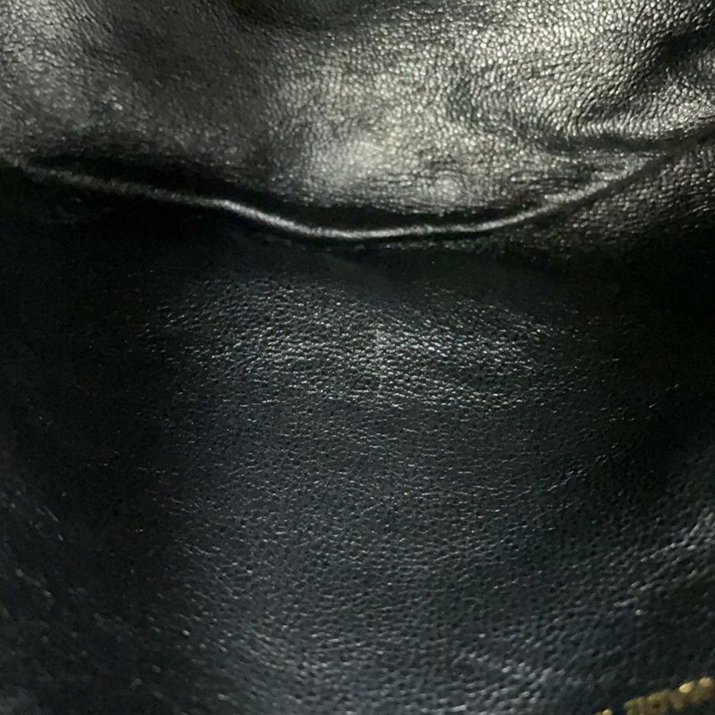 シャネル チェーンショルダーバッグ マトラッセ ココマーク 巾着バッグ ラムスキン CHANEL 黒