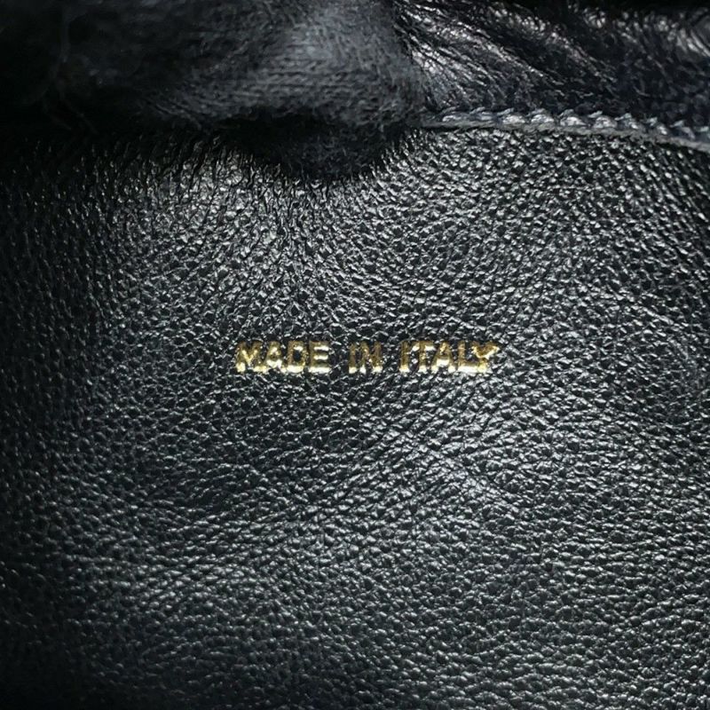 シャネル チェーンショルダーバッグ マトラッセ ココマーク 巾着バッグ ラムスキン CHANEL 黒