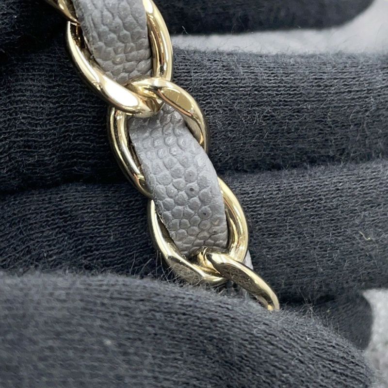 シャネル チェーンショルダーバッグ マトラッセ25 ココマーク キャビアスキン ダブルチェーン A01112 CHANEL