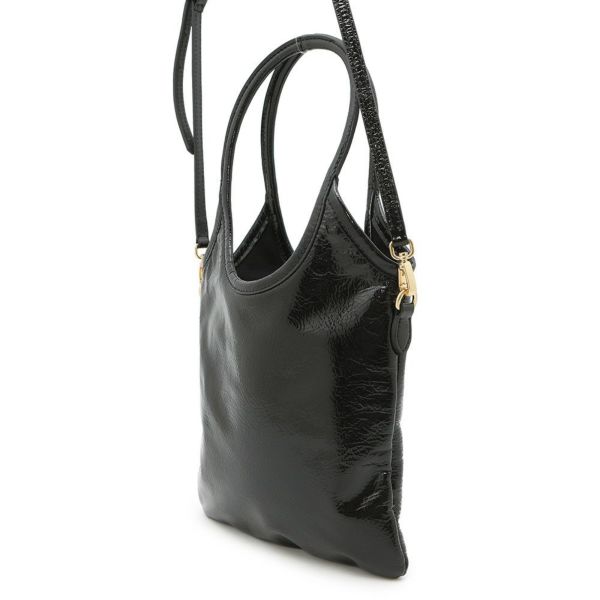 ミュウミュウ ハンドバッグ アイビー  パテントレザー 5BA281 Miu Miu 2wayショルダー 黒