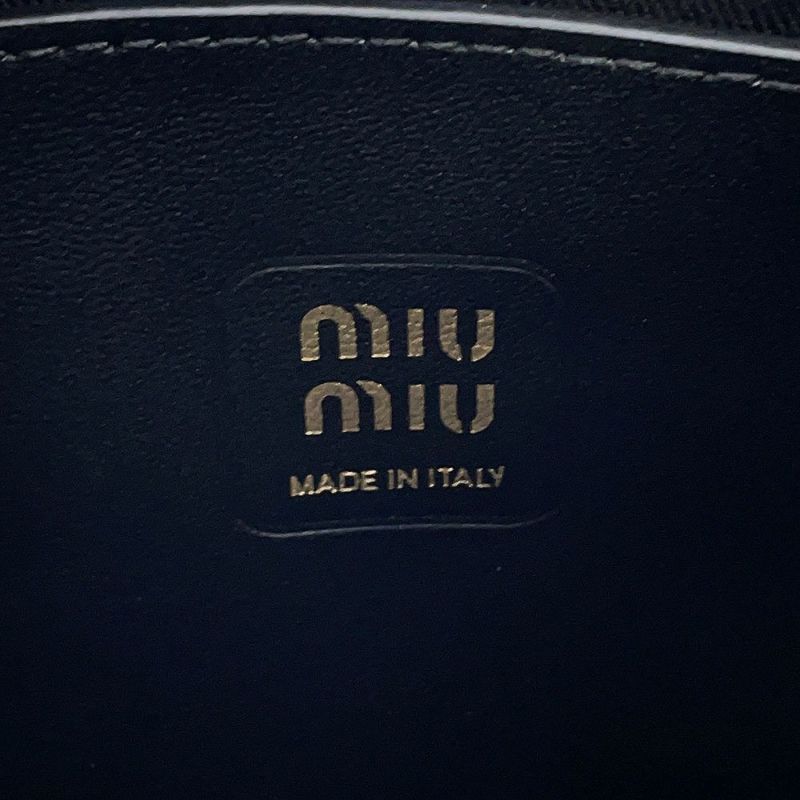 ミュウミュウ ハンドバッグ アイビー  パテントレザー 5BA281 Miu Miu 2wayショルダー 黒