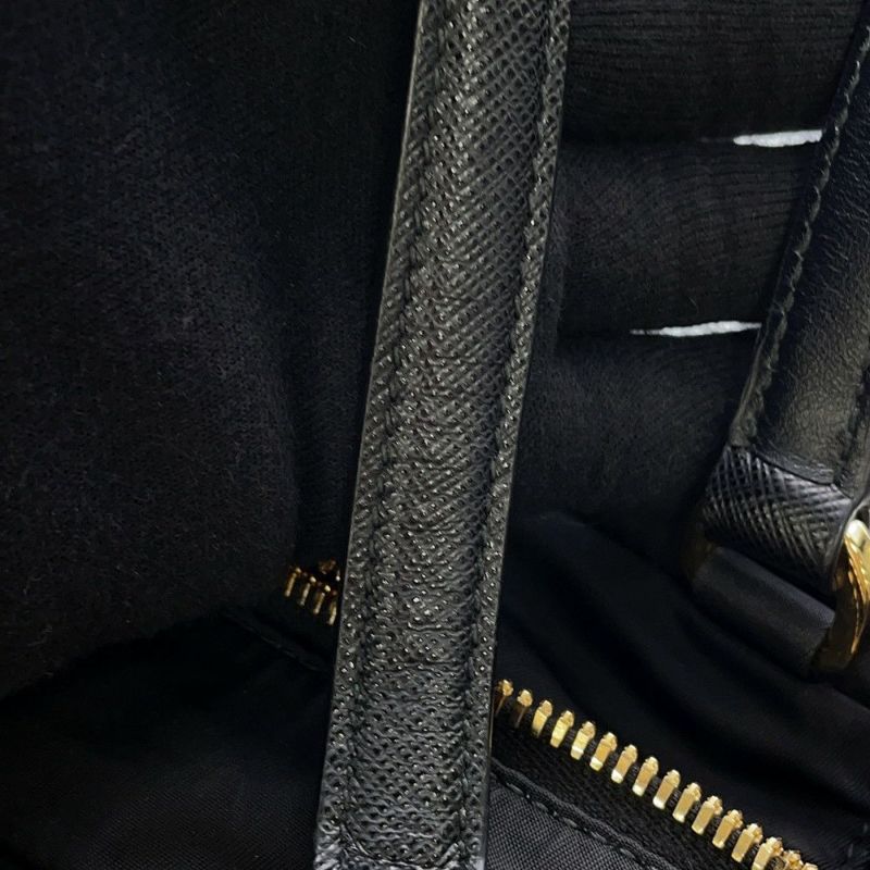 プラダ ハンドバッグ ナイロン サフィアーノ 1BG308 PRADA 2wayショルダー 黒
