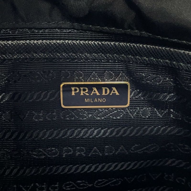 プラダ ハンドバッグ ナイロン サフィアーノ 1BG308 PRADA 2wayショルダー 黒