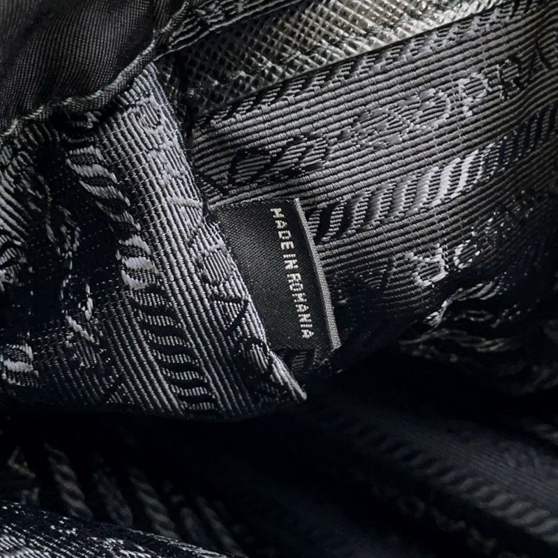 プラダ ハンドバッグ ナイロン サフィアーノ 1BG308 PRADA 2wayショルダー 黒