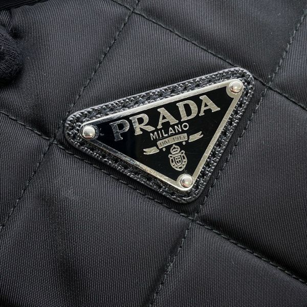 プラダ チェーンショルダーバッグ キルティング ナイロン ブラック 1BB903 PRADA バッグ 黒