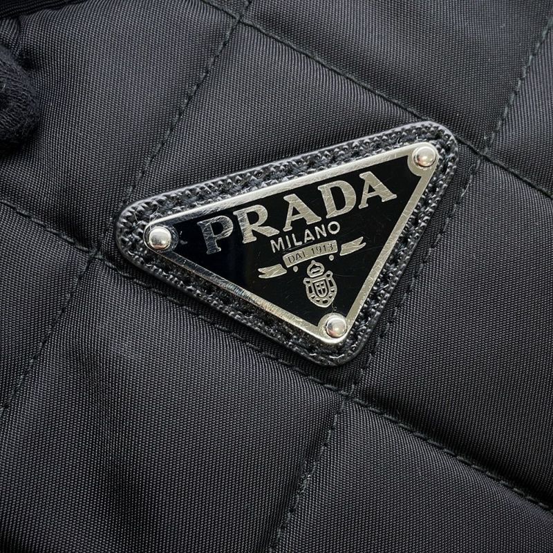プラダ チェーンショルダーバッグ キルティング ナイロン ブラック 1BB903 PRADA バッグ 黒