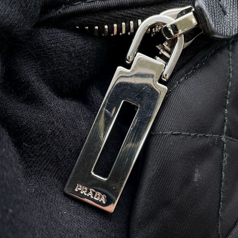 プラダ チェーンショルダーバッグ キルティング ナイロン ブラック 1BB903 PRADA バッグ 黒