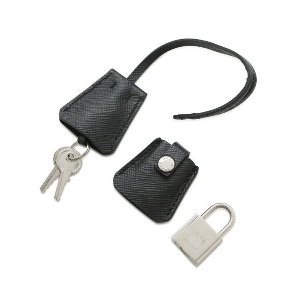 プラダ チェーンショルダーバッグ キルティング ナイロン ブラック 1BB903 PRADA バッグ 黒