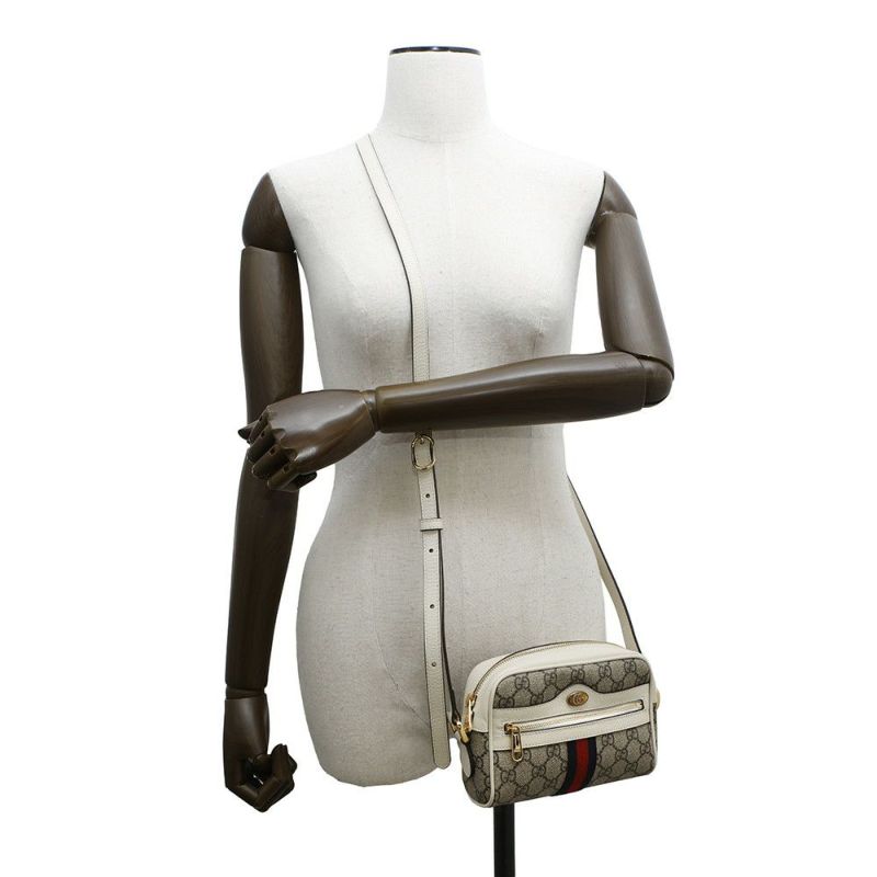 グッチ ショルダーバッグ オフィディア ミニバッグ GGスプリーム PVC レザー 517350 GUCCI バッグ 白