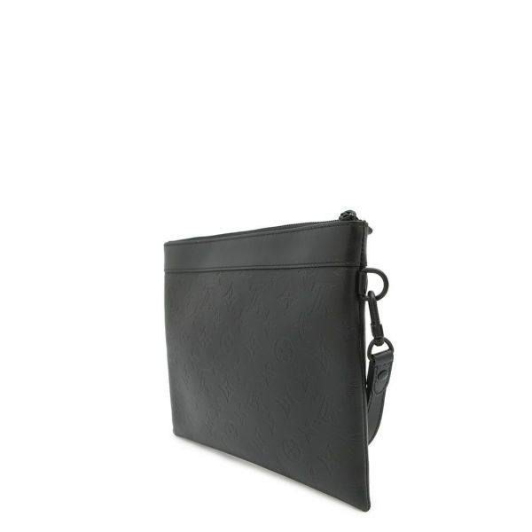 ルイヴィトン クラッチバッグ モノグラム・シャドウ ポシェット・トゥ・ゴー M81570 ブラック 黒