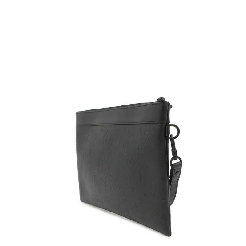 ルイヴィトン クラッチバッグ モノグラム・シャドウ ポシェット・トゥ・ゴー M81570 ブラック 黒