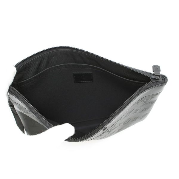 ルイヴィトン クラッチバッグ モノグラム・シャドウ ポシェット・トゥ・ゴー M81570 ブラック 黒