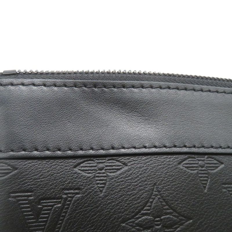 ルイヴィトン クラッチバッグ モノグラム・シャドウ ポシェット・トゥ・ゴー M81570 ブラック 黒